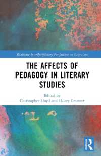 文学教育と情動<br>The Affects of Pedagogy in Literary Studies (Routledge Interdisciplinary Perspectives on Literature)