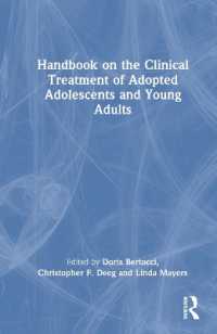 養子の青少年の臨床治療ハンドブック<br>Handbook on the Clinical Treatment of Adopted Adolescents and Young Adults