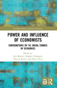 Power and Influence of Economists : Contributions to the Social Studies of Economics (Routledge Frontiers of Political Economy)