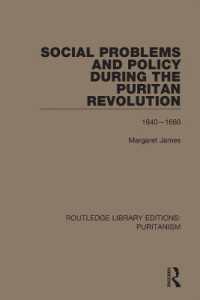 Social Problems and Policy during the Puritan Revolution (Routledge Library Editions: Puritanism)