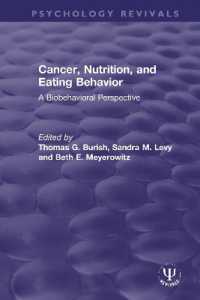 Cancer, Nutrition, and Eating Behavior : A Biobehavioral Perspective (Psychology Revivals)