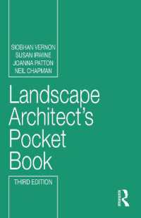 景観建築ポケットブック（第３版）<br>Landscape Architect's Pocket Book (Routledge Pocket Books) （3RD）