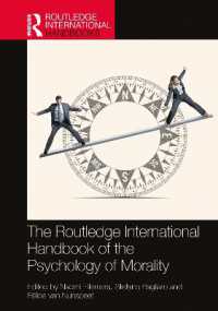 ラウトレッジ版　道徳心理学ハンドブック<br>The Routledge International Handbook of the Psychology of Morality (Routledge International Handbooks)
