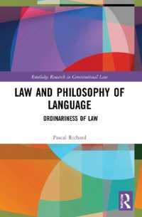 Law and Philosophy of Language : Ordinariness of Law (Routledge Research in Constitutional Law)