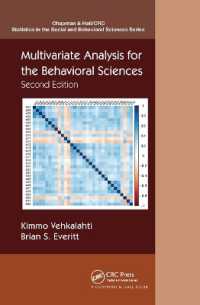 Multivariate Analysis for the Behavioral Sciences, Second Edition (Chapman & Hall/crc Statistics in the Social and Behavioral Sciences) （2ND）