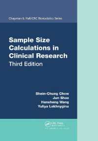 Sample Size Calculations in Clinical Research (Chapman & Hall/crc Biostatistics Series) （3RD）