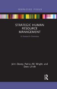 Strategic Human Resource Management : A Research Overview (State of the Art in Business Research) -- Paperback / softback