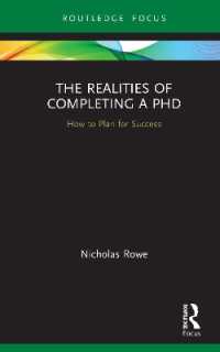 The Realities of Completing a PhD : How to Plan for Success (Routledge Research in Education)