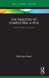 The Realities of Completing a PhD : How to Plan for Success (Routledge Research in Education)