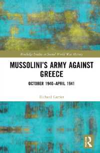 Mussolini's Army against Greece : October 1940-April 1941 (Routledge Studies in Second World War History)
