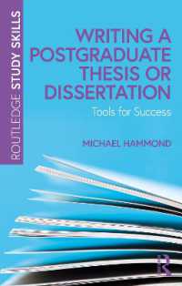 Writing a Postgraduate Thesis or Dissertation : Tools for Success (Routledge Study Skills)