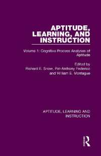 Aptitude, Learning, and Instruction : Volume 1: Cognitive Process Analyses of Aptitude (Aptitude, Learning and Instruction)