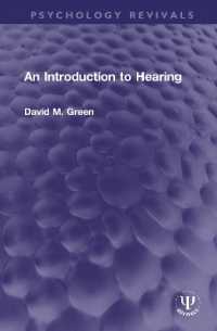An Introduction to Hearing (Psychology Revivals)