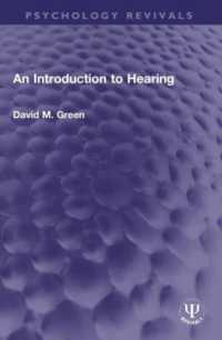 An Introduction to Hearing (Psychology Revivals)