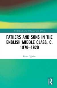 Fathers and Sons in the English Middle Class, c. 1870-1920 (Routledge Research in Gender and History)