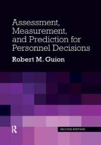 Assessment, Measurement, and Prediction for Personnel Decisions （2ND）
