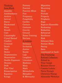Thinking from Black: A Lexicon