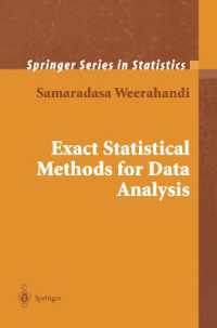 Exact Statistical Methods for Data Analysis (Springer Series in Statistics) （2nd pr. 2003. XVI, 328 p. w. 10 figs. 24 cm）
