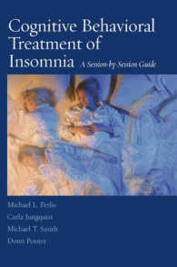 不眠症の認知行動療法<br>Cognitive Behavioral Treatment of Insomnia : A Session-by-Session Guide