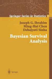 Bayesian Survival Analysis (Springer Series in Statistics) （2001. XIV, 479 p. w, 51 figs. 24,5 cm）
