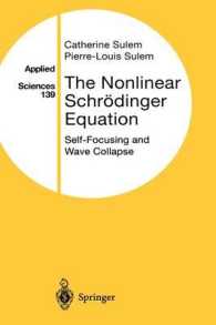 The Nonlinear Schrödinger Equation : Self-Focusing and Wave Collapse (Applied Mathematical Sciences Vol.139) （1999. XVI, 350 p. w. 9 figs. 24,5 cm）