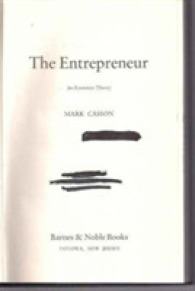 Entrepreneur : An Economic Theory -- Hardback / Casson, Mark
