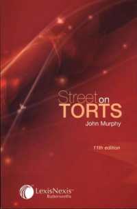 英国不法行為法（第１１版）<br>Street on Torts （11TH）