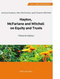 英国信託法注釈・判例集（第１５版）<br>Hayton, McFarlane and Mitchell: Text, Cases and Materials on Equity and Trusts （15TH）