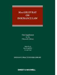 MacGillivray on Insurance Law (1st supplement)