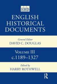 English Historical Documents : Volume 3 1189-1327 (English Historical Documents) （2ND）