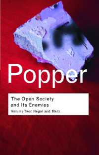 Ｋ．ポパー『開かれた社会とその敵』２分冊の２<br>The Open Society and its Enemies : Hegel and Marx (Routledge Classics)