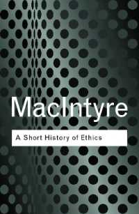 マッキンタイア『西洋倫理学史』（原書）<br>A Short History of Ethics : A History of Moral Philosophy from the Homeric Age to the 20th Century (Routledge Classics)