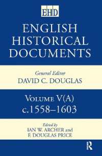 イギリス史資料集成1558-1603年<br>English Historical Documents 1558-1603 (English Historical Documents)