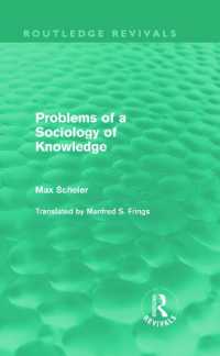 Problems of a Sociology of Knowledge (Routledge Revivals) (Routledge Revivals)