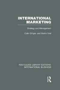 International Marketing (RLE International Business) : Strategy and Management (Routledge Library Editions: International Business)