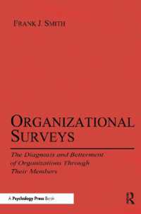 Organizational Surveys : The Diagnosis and Betterment of Organizations through Their Members (Applied Psychology Series)