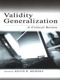 Validity Generalization : A Critical Review (Applied Psychology Series)