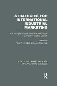 Strategies for International Industrial Marketing (RLE International Business) : The Management of Customer Relationships in European Industrial Markets (Routledge Library Editions: International Business)