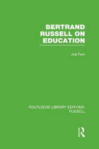 ラッセルの教育論（復刊）<br>Bertrand Russell on Education (Routledge Library Editions: Russell)