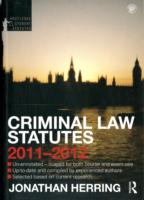 Criminal Law Statutes 2011-2012 (Routledge Student Statutes)