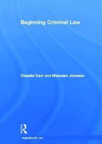 英国刑法入門<br>Beginning Criminal Law (Beginning the Law)