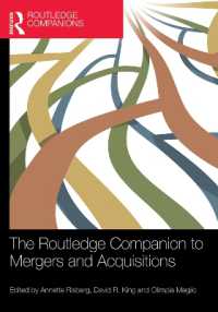 ラウトレッジ版　M&A必携<br>The Routledge Companion to Mergers and Acquisitions (Routledge Companions in Business, Management and Marketing)