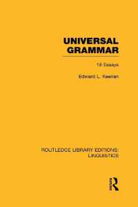 Universal Grammar (RLE Linguistics A: General Linguistics) (Routledge Library Editions: Linguistics)
