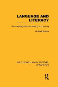 Language and Literacy : The Sociolinguistics of Reading and Writing (Routledge Library Editions: Linguistics)