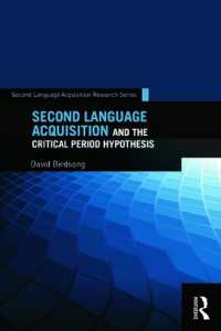 Second Language Acquisition and the Critical Period Hypothesis (Second Language Acquisition Research Series)