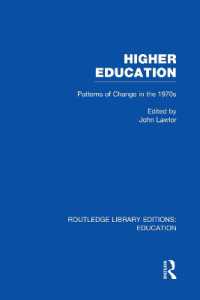 Higher Education : Patterns of Change in the 1970s (Routledge Library Editions: Education)
