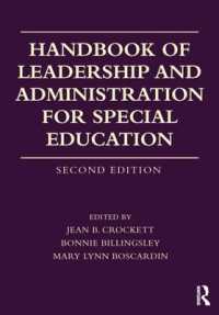 特殊教育のためのリーダーシップ・ハンドブック（第２版）<br>Handbook of Leadership and Administration for Special Education （2ND）