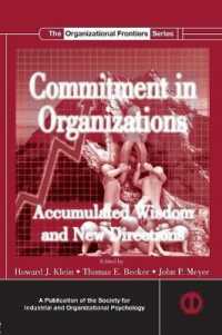 Commitment in Organizations : Accumulated Wisdom and New Directions (Siop Organizational Frontiers Series)