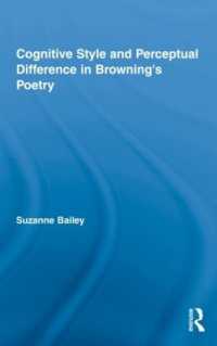 Cognitive Style and Perceptual Difference in Browning's Poetry (Studies in Major Literary Authors)
