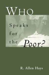Who Speaks for the Poor : National Interest Groups and Social Policy (Politics and Policy in American Institutions)